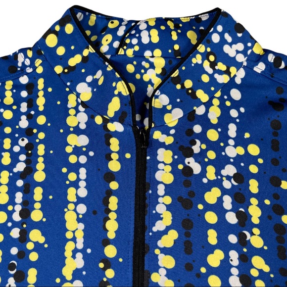 Maggie Lane, no size, Jersey, stretchy silky material, blue with colorful dots - Picture 4 of 12